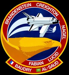 Emblazoned with the surnames of the crew, and the national flags of Baudry and Al-Saud, the patch of STS-51G marked the first shuttle mission to boast representatives of as many as three discrete sovereign nations. Image Credit: Joachim Becker/SpaceFacts.de