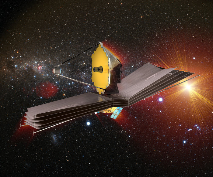 An artist's concept of the James Webb Space Telescope (JWST). Image Credit: NASA/ESA