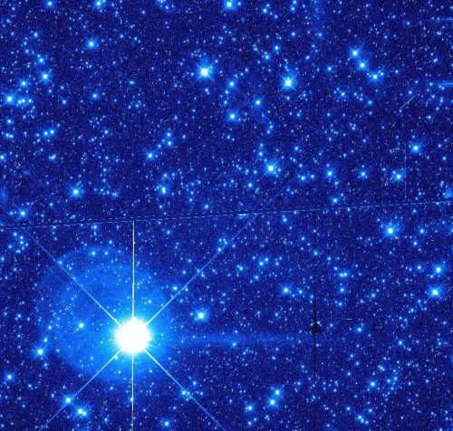 The first raw image from the New Horizons KBO search, taken with the Hubble space telescope. Additional observations are needed, for scientists to be able to differentiate between KBOs and stars in the images. Image Credit: Alex Parker/HST