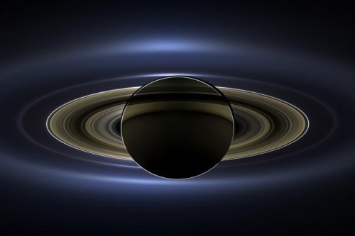 Mosaic image showing Saturn backlit by the sun, one of the most beautiful photographs sent back by Cassini. Image Credit: NASA/JPL-Caltech/Space Science Institute
