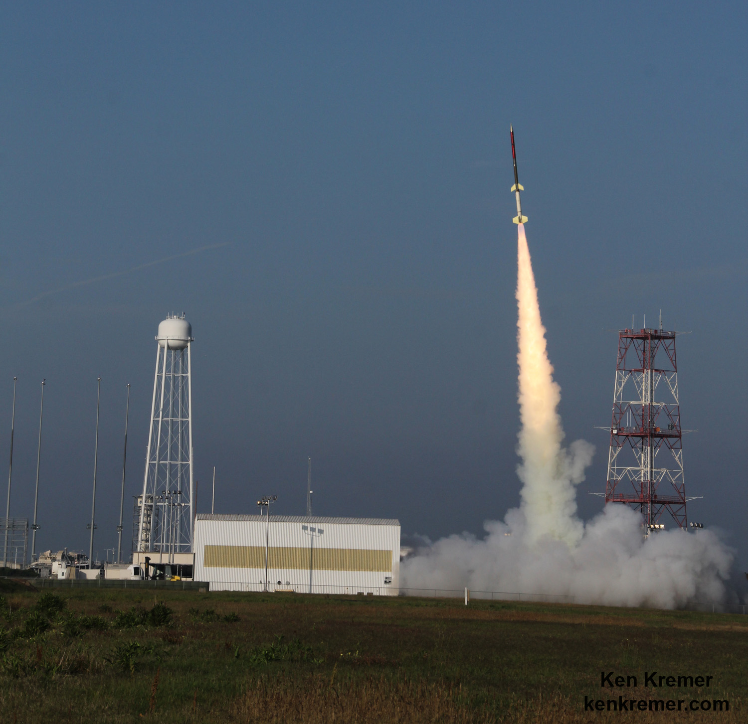 Launch of RockOn suborbital Terrier-Improved Orion sounding rocket carrying student-built research payloads from NASA’s beachside Wallops Flight Facility in Virginia at 7:21 a.m. EDT on June 26, 2014. Credit: Ken Kremer - kenkremer.com/AmericaSpace