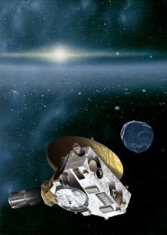 Artist's impression of the New Horizons spacecraft encountering a Kuiper Belt Object. Image Credit/Caption: Johns Hopkins University Applied Physics Laboratory/Southwest Research Institute (JHUAPL/SwRI)