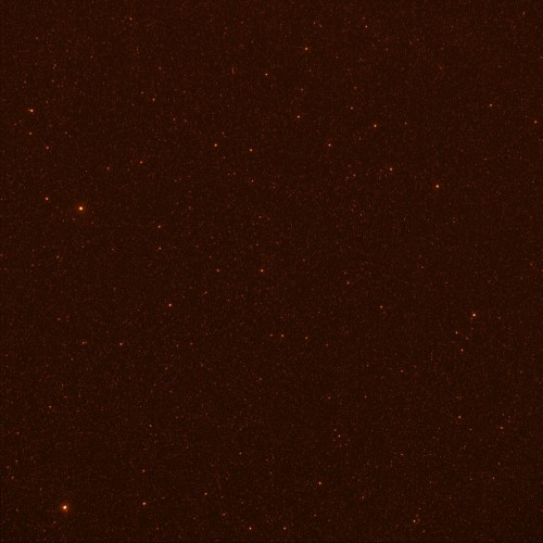 This image shows a star field with comet 67P/Churyumov-Gerasimenko at the centre. It was taken by Rosetta's navigation camera (NAVCAM) on 3 June 2014, while the spacecraft was at a distance of 350,000 km away from the comet. The NAVCAM has a 5-degree field of view and takes 1024 × 1024 12-bit per pixel images. The image has been scaled to keep the comet at the same apparent brightness. Image Credit: ESA/Rosetta/NAVCAM 