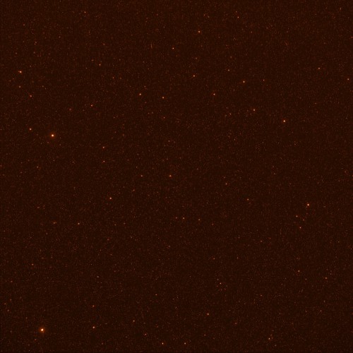 This image shows a star field with comet 67P/Churyumov-Gerasimenko at the centre. It was taken by Rosetta's navigation camera (NAVCAM) on 3 June 2014, while the spacecraft was at a distance of 350,000 km away from the comet. The NAVCAM has a 5-degree field of view and takes 1024 × 1024 12-bit per pixel images. The image has been scaled to keep the comet at the same apparent brightness. Image Credit: ESA/Rosetta/NAVCAM