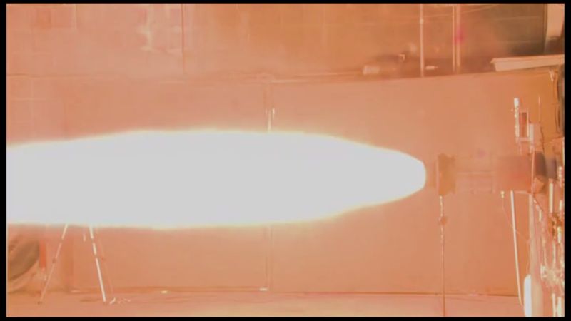 Aerojet Rocketdyne recently completed a series of hot-fire tests on its ‘Baby Bantam’ liquid rocket demonstration engine, that was entirely constructed with additive manufacturing processes, also known as 3D printing. Image Credit: Aerojet Rocketdyne.