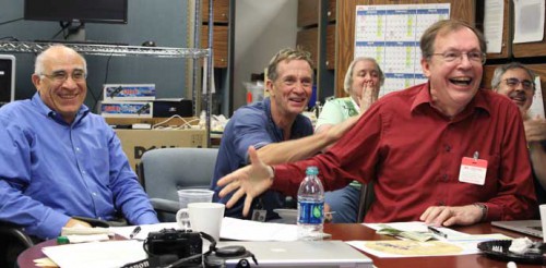 Cassini team members react with excitement to the successful receipt of radio signals bounced off of Titan during a flyby on May 17, 2014. Image Credit/Caption: NASA/JPL-Caltech