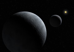 Artist's conception of Pluto and Charon. Image Credit: ESO