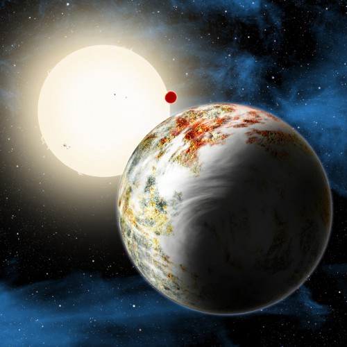 Artist's conception of Kepler-10c. Image Credit: Harvard-Smithsonian Center for Astrophysics/David Aguilar
