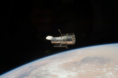 The Hubble Space Telescope was photographed during STS-125, the shuttle's final Hubble servicing mission. Photo Credit: NASA