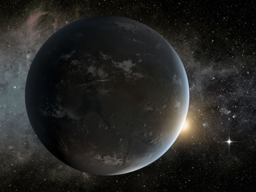Some exoplanets, like Kepler-62 depicted here, are "super-Earths"; Kepler-10c is more like a "mega-Earth." Image Credit: T. Pyle/Caltech/NASA
