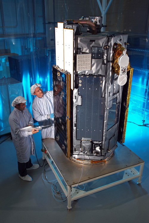 The Orbiting Carbon Observatory (OCO)-2 is readied for launch. Photo Credit: NASA