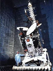 The Skynet 4A communications satellite was equipped with the most advanced payload ever developed in Europe in its day. Photo Credit: Astrium/Matra Marconi Space