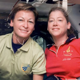 Sardine Peggy Whitson (left), here pictured with STS-120 Commander Pam Melroy, became the first female skipper of a space station. She also went on to serve as the first female Chief of the Astronaut Office. Photo Credit: NASA