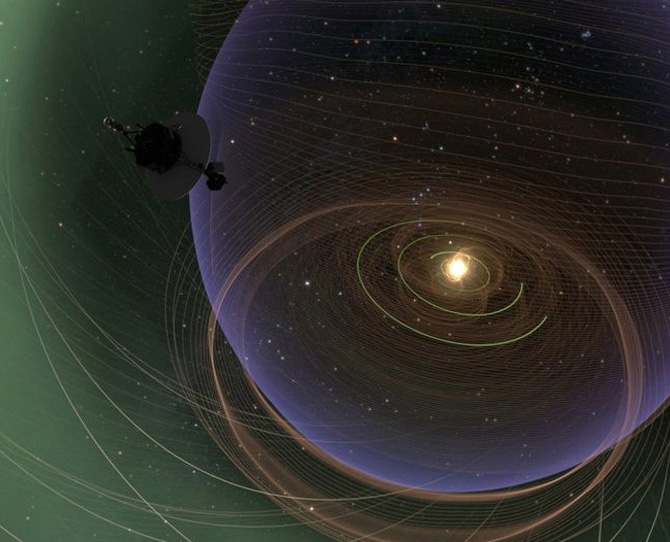 Recent measurements of plasma waves at the vicinity of Voyager 1, confirm previous results which showed that the spacecraft has exited the heliosphere and entered interstellar space. Image Credit: NASA/JPL-Caltech