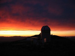 An impressive twilight view of the dome building of the 1.3 m Warsaw University Telescope's which was utilised in the OGLE-IV microlensing survey, located at the Las Campanas Observatory in Chile. Image Credit: OGLE