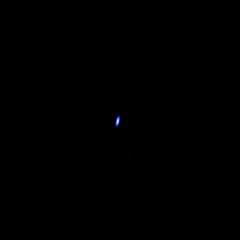 A radio image of Voyager 1's signal, as seen by the 5,000-mile-wide Very Long Baseline Array (VLBA) of radio telescopes. The image was taken on on Feb. 21, 2013, when Voyager 1 was 11.5 billion miles away. The image is about 0.5 arcseconds on a side. Image Credit: NRAO/AUI/NSF 