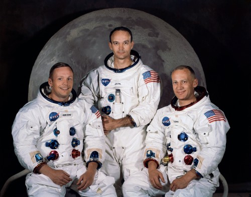 All three members of the Apollo 11 crew had flown before: Neil Armstrong (left) aboard Gemini VIII, Mike Collins (center) aboard Gemini X and Buzz Aldrin aboard Gemini XII. Photo Credit: NASA