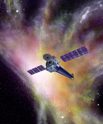 Illustration of the Chandra X-Ray Observatory in orbit. Image Credit: NASA/MSFC