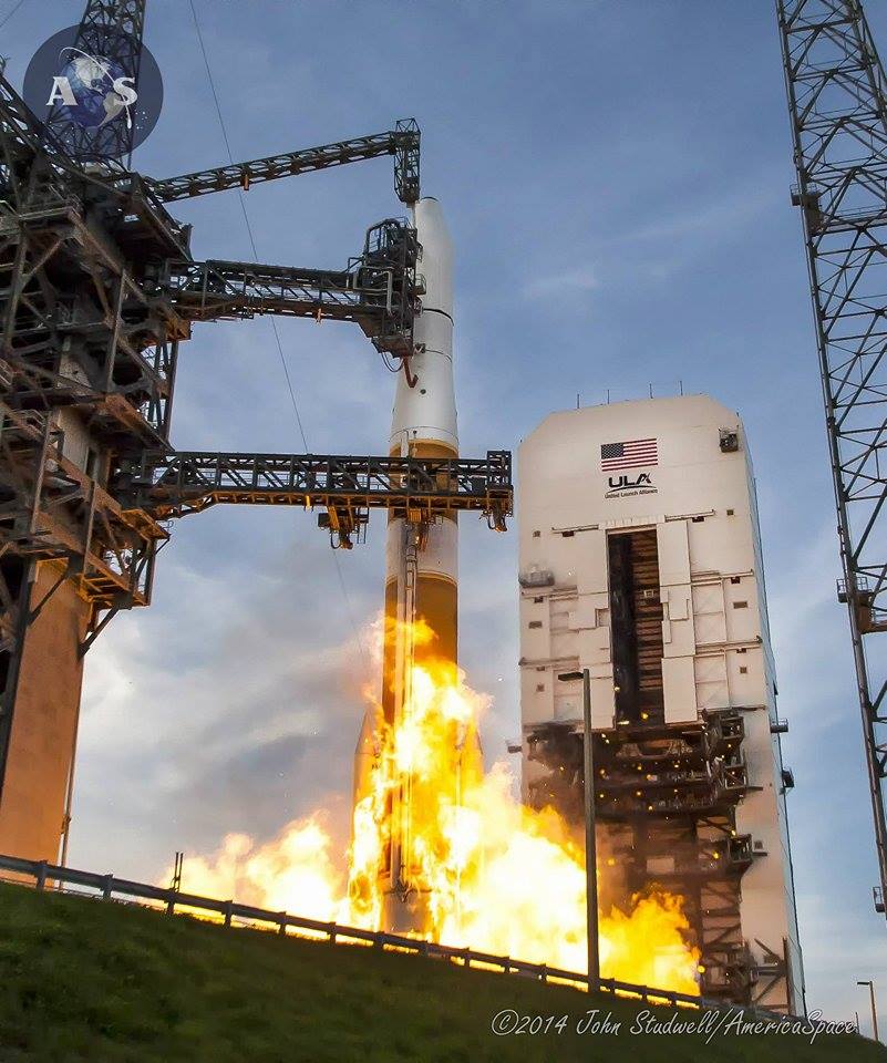 The Delta IV rises from Space Launch Complex (SLC)-37B. Photo Credit: John Studwell/AmericaSpace