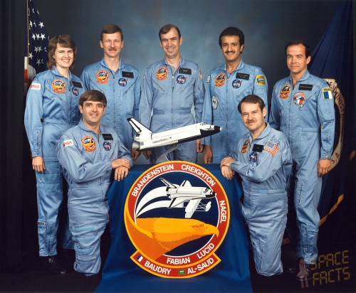 Steve Nagel (standing, second from left) with his 51G crewmates. Photo Credit: NASA