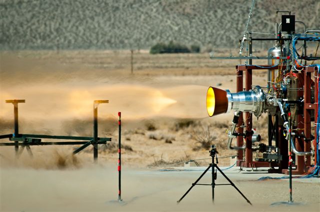 Aerojet Rocketdyne hot-fires a launch abort engine for Boeing's CST-100 spacecraft for NASA's Commercial Crew Program. This week Aerojet announced they have fulfilled their commitment to Boeing for CCiCap. Photo Credit: Aerojet Rocketdyne