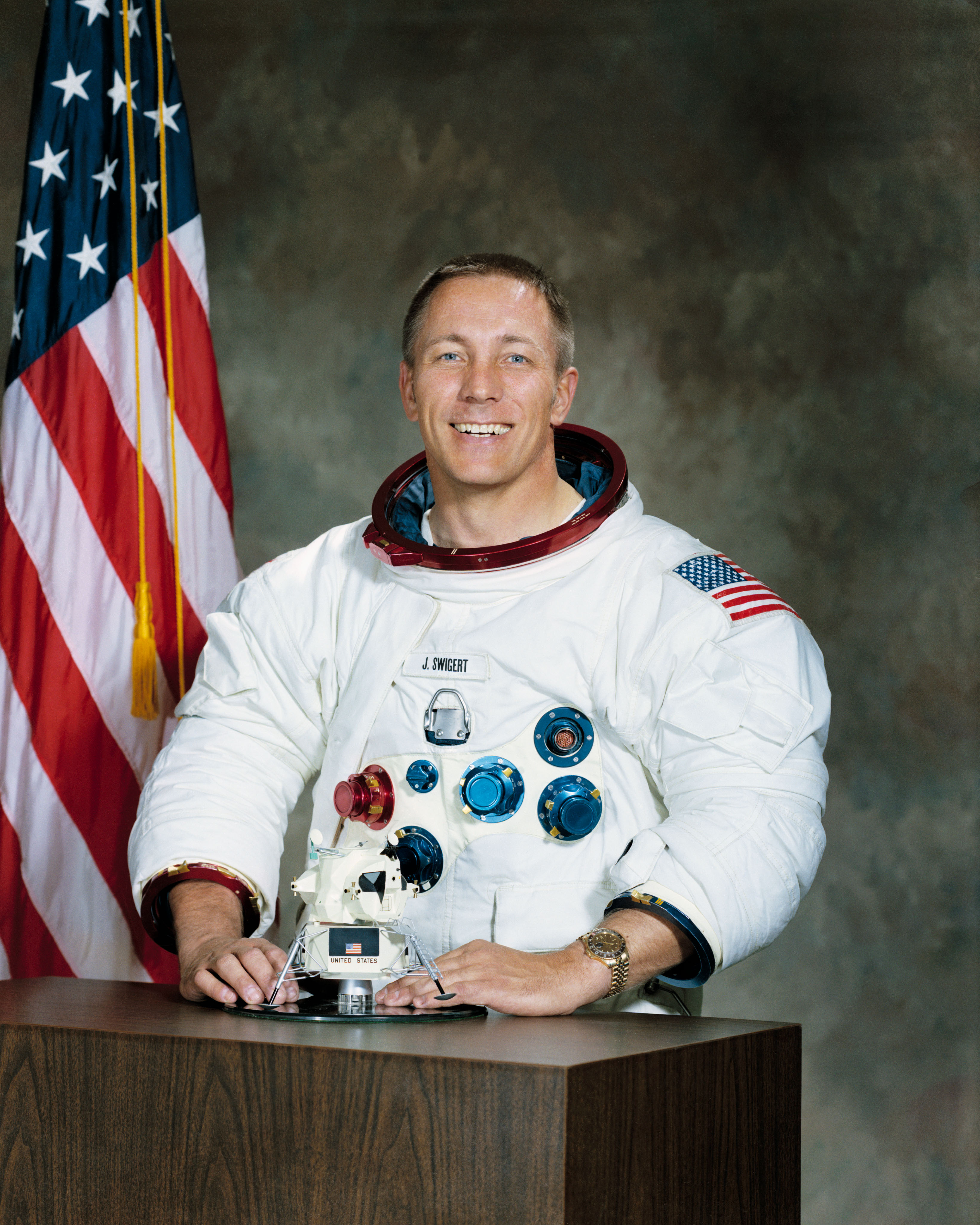John L. "Jack" Swigert, pictured in a 1971 NASA photo. Photo Credit: NASA