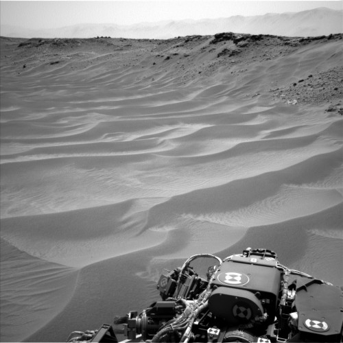 Sand drifts in Hidden Valley, as seen on sol 709 (August 4, 2014). Photo Credit: NASA/JPL-Caltech