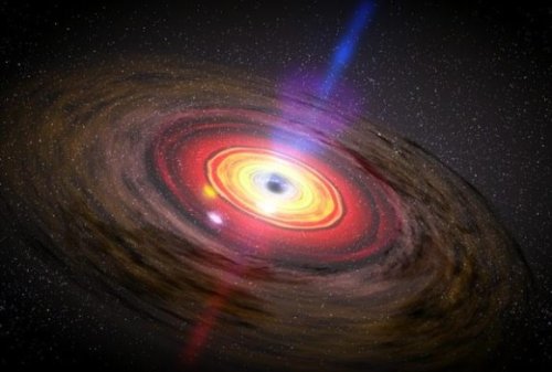 Black holes can't be observed directly, but the heated gasses surrounding them can as they emit X-rays. Image Credit: NASA / Dana Berry / SkyWorks Digital 