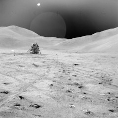 The "unreal" clarity of the lunar landscape, caused by the near-total absence of atmospheric haze or particulates, was problematic for the Apollo 15 crew when judging distance at Hadley. Photo Credit: NASA
