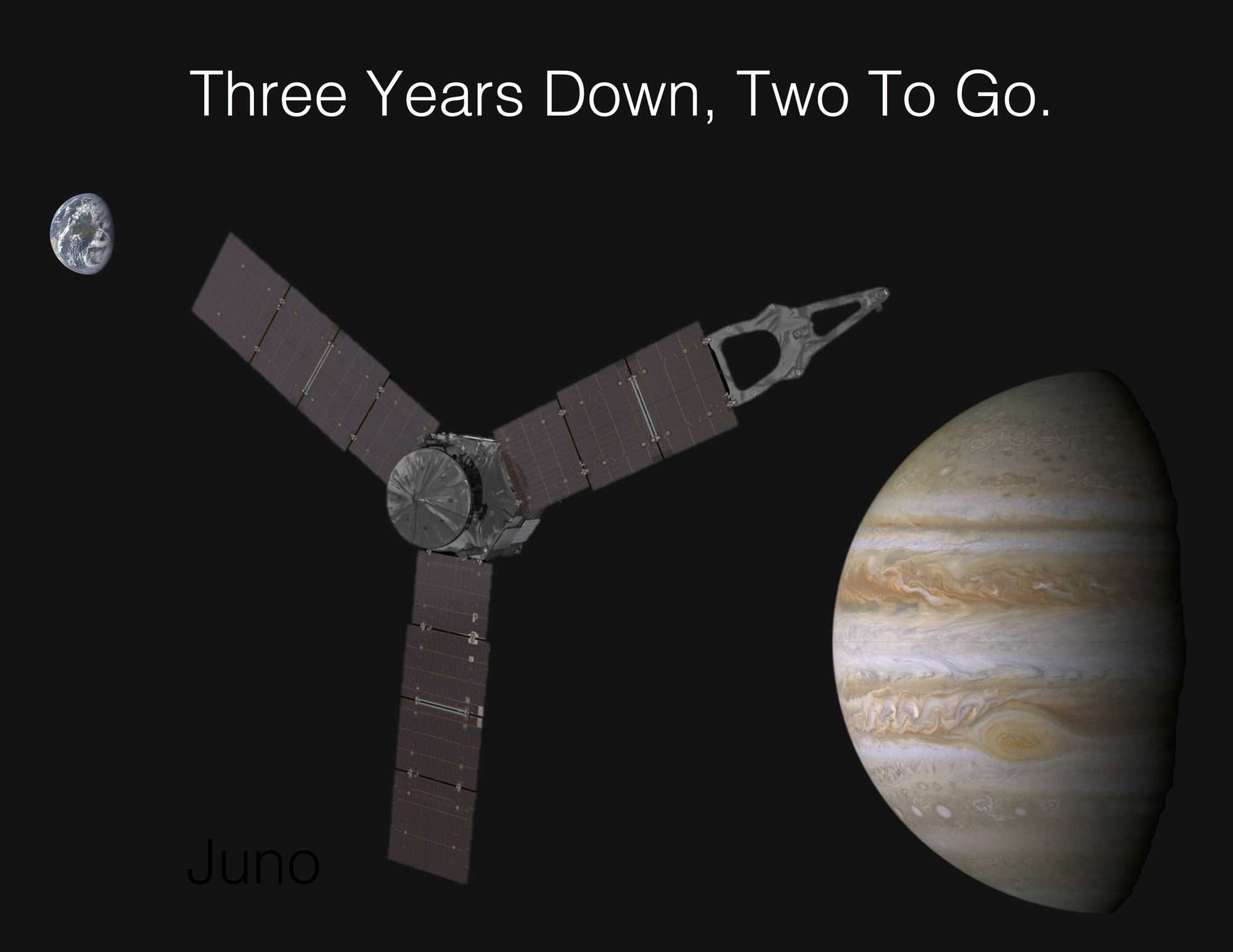 Juno 3-Year Anniversary since blastoff on Aug. 5, 2011. Credit: NASA/JPL-Caltech
