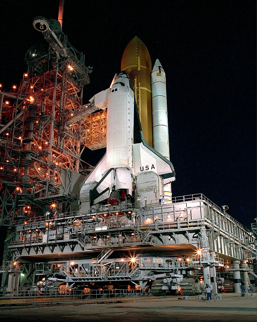 Pictured during her rollout to Pad 39B, Columbia was embarking on her first flight since the Challenger disaster. Photo Credit: Joachim Becker/SpaceFacts.de