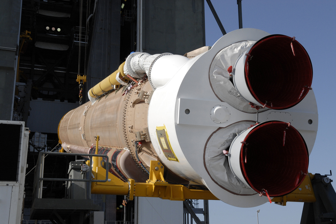 The Russian RD-180 engines which currently power the core stage of ULA's fleet of Atlas-V rockets. Photo Credit: NASA