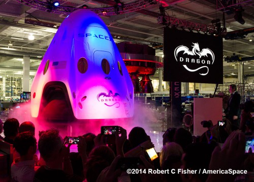 The SpaceX Dragon V2. Photo Credit: Robert Fisher / AmericaSpace