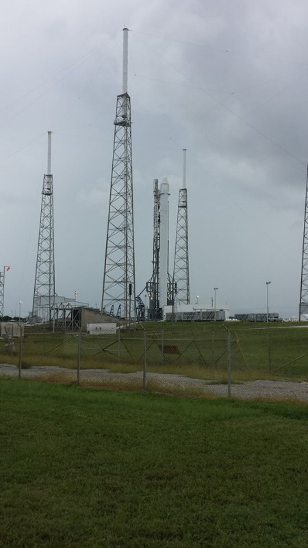 Despite a gloomy weather outlook, SpaceX pressed ahead with an opening launch attempt on Saturday, 20 September. At length, the weather simply refused to co-operate and the launch was rescheduled for early Sunday. Photo Credit: John Studwell/AmericaSpace