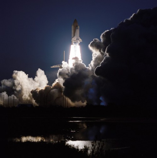 Endeavour roars into orbit on 30 September 1994. Photo Credit: NASA
