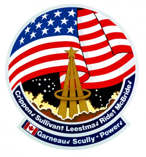 The official 41G crew patch, designed by the seven astronauts, and emblazoned with their surnames. Image Credit: NASA