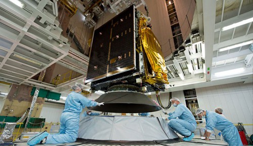 ARSAT-1 will be Argentina's first home-grown geostationary communications satellite. Photo Credit: Arianespace