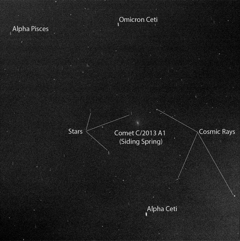 Researchers used the Pancam on NASA's Mars Exploration Rover Opportunity to capture this view of comet C/2013 A1 Siding Spring as it flew near Mars on Oct. 19, 2014. Credit: NASA/JPL-Caltech/Cornell Univ./ASU/TAMU 