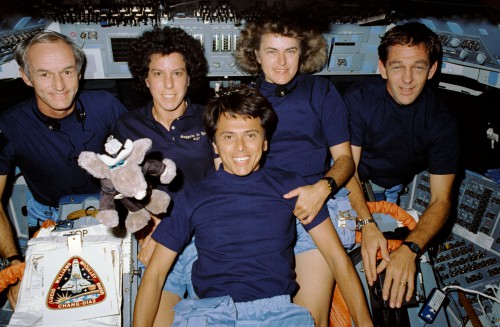 The STS-34 (from left) were Don Williams, Ellen Baker, Franklin Chang-Diaz, Shannon Lucid and Mike McCulley. Photo Credit: NASA