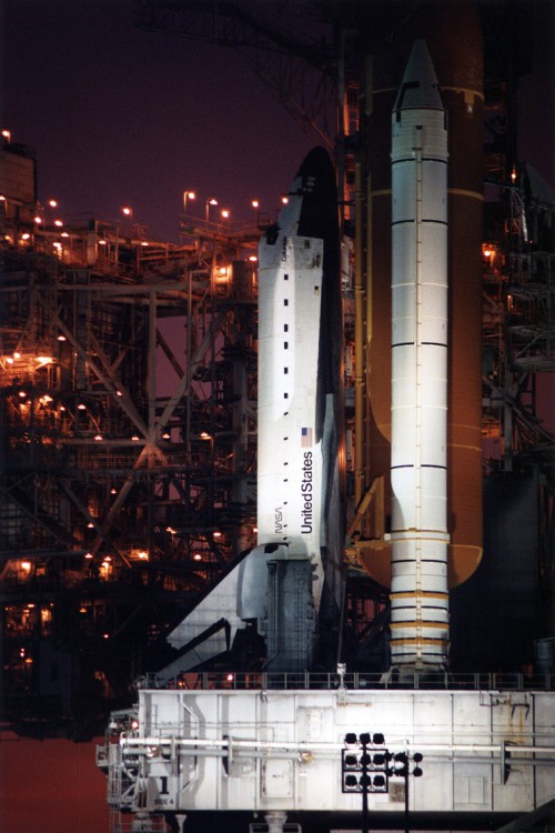 STS-58 endured two launch scrubs, prior to a successful third attempt on 18 October 1993. Photo Credit: NASA
