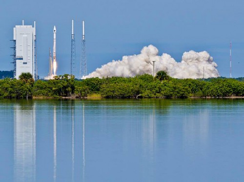 Wednesday's launch marked the 50th flight of an Atlas V and the 26th flight of the workhorse 401 configuration. Photo Credit: William Matt Gaetjens/AmericaSpace