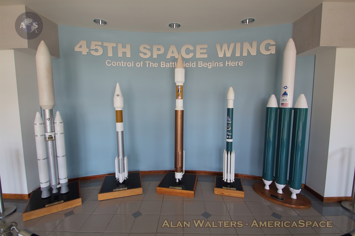 45th Space Wing Headquarters Lobby at Patrick Air Force Base, Fla. Photo Credit: AmericaSpace / Alan Walters