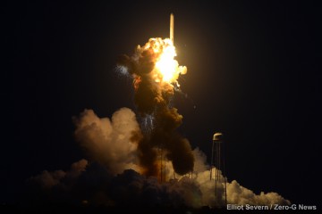 Antares exploding just seconds after liftoff with the Orb-3 mission for NASA. Photo Credit: Elliot Severn / Zero-G News