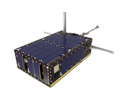 Artist's conception of the new Delingr 6U CubeSat. The advanced CubeSat could be deployed from the International Space Station by Jan. 2016. Image Credit: NASA/Luis H. Santos