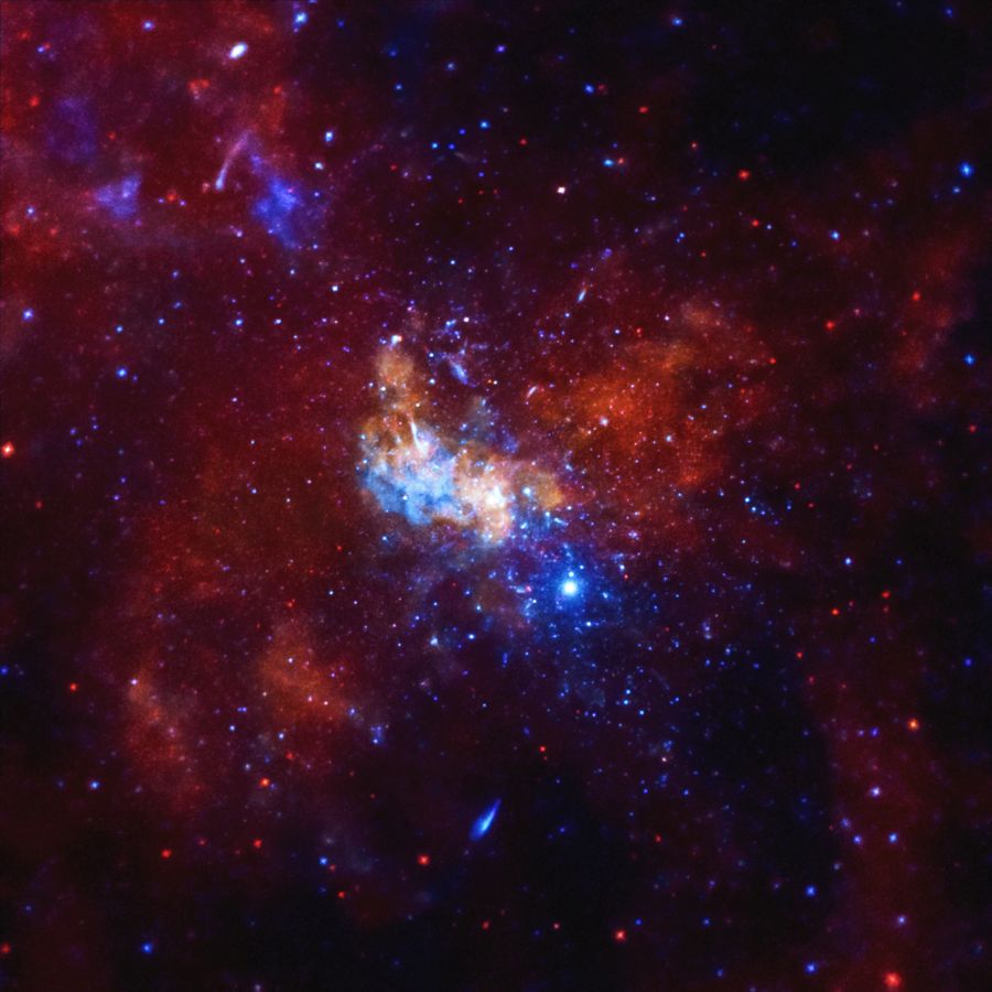 An unprecedented view of the black hole at the center of the Milky Way Galaxy, known as Sagittarius A*, that was obtained with NASA's Chandra X-ray Observatory. A new study has provided evidence that Sagittarius A* is a source of high-energy neutrinos. Image Credit: NASA/CXC/Univ. of Wisconsin/Y.Bai. et al.