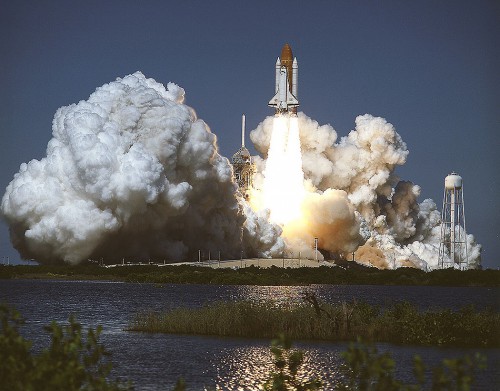 Launching for the first time in 27 months, Atlantis had been extensively upgraded for the shuttle-Mir and International Space Station (ISS) eras. Photo Credit: NASA