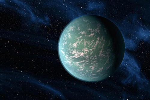 Some super-Earths may be true water worlds, completely covered by oceans. Image Credit: JPL-Caltech/Ames/NASA/AP