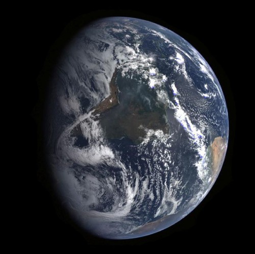 A view of Earth, during MESSENGER's flyby of out home planet in August 2005.