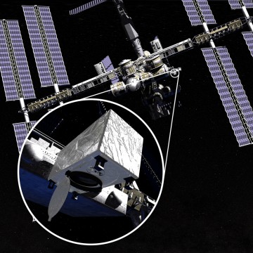 This artist’s rendition of the Cloud Aerosol Transport System (CATS) shows its location on the International Space Station, where it will measure the character and worldwide distribution of the tiny particles that make up haze, dust, air pollutants and smoke in the atmosphere. Image Credit: NASA