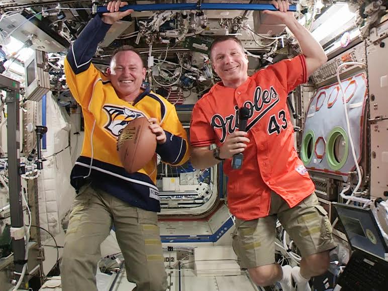 Barry "Butch" Wilmore (left) will hand over command of the International Space Station (ISS) to Terry Virts (right) on Tuesday, 10 March, ahead of his crew's return to Earth. This ceremony will officially end Expedition 42 and mark the beginning of Expedition 43. Photo Credit: NASA
